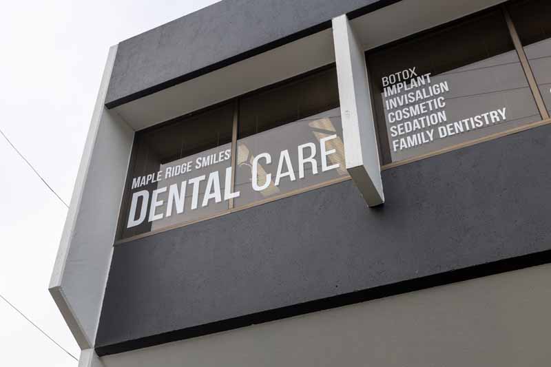 Maple Ridge Smiles Dental outside signage